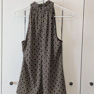 Michael by Michael Kors Retro Geometric Print Halter Top & A-Line Skirt Set